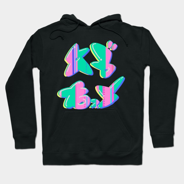 Chirpy Chips (ABXY) logo Hoodie by electrokoda